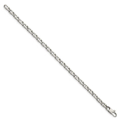 Chisel Stainless Steel Polished 7.75 inch Oval Link Bracelet SRB1044-7.75