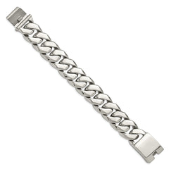 Chisel Stainless Steel Polished 9 inch Fancy Curb Bracelet SRB1050-9