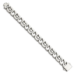 Chisel Stainless Steel Polished Crosses 8.5 inch Link Bracelet SRB1061-8.5