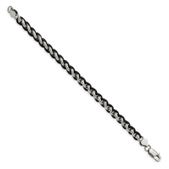 Chisel Stainless Steel Polished Black IP-plated 8.25 inch Bracelet SRB1090-8.25