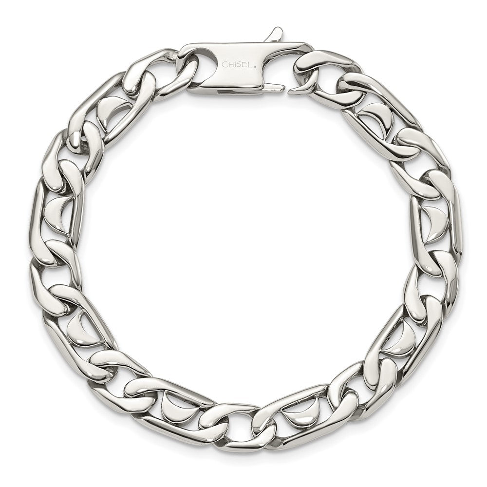 Chisel Stainless Steel Polished 8.5 inch Fancy Link Bracelet SRB1092-8.5