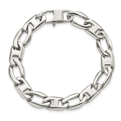 Chisel Stainless Steel Polished 8.5 inch Open Link Bracelet SRB1098-8.5
