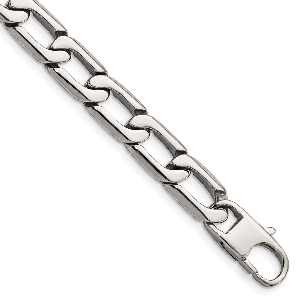 Chisel Stainless Steel Polished 8.5 inch Open Link Bracelet SRB1106-8.5