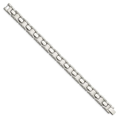 Chisel Stainless Steel Brushed and Polished 8.75 inch Link Bracelet SRB111-8.75