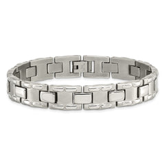 Chisel Stainless Steel Brushed and Polished 8.75 inch Link Bracelet SRB111-8.75