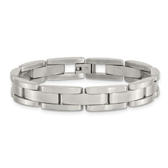 Chisel Stainless Steel Brushed 8 inch Link Bracelet SRB118-8