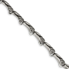 Chisel Stainless Steel Antiqued and Polished Dragon 8.75 inch Bracelet SRB1266-8.25