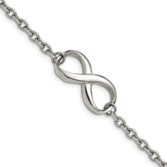 Chisel Stainless Steel Polished Infinity Symbol 7.5 inch Bracelet SRB1285-7.5