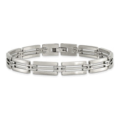 Chisel Stainless Steel Brushed and Polished 8.75 inch Link Bracelet SRB137-8.75