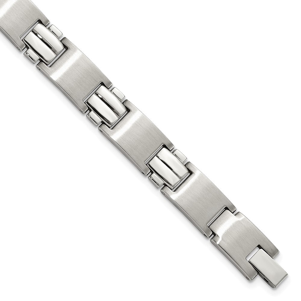 Chisel Stainless Steel Brushed and Polished 8.25 inch Link Bracelet SRB138-8.5