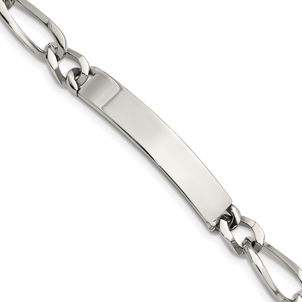 Chisel Stainless Steel Polished Figaro 9.25 inch ID Bracelet SRB1402-9.25