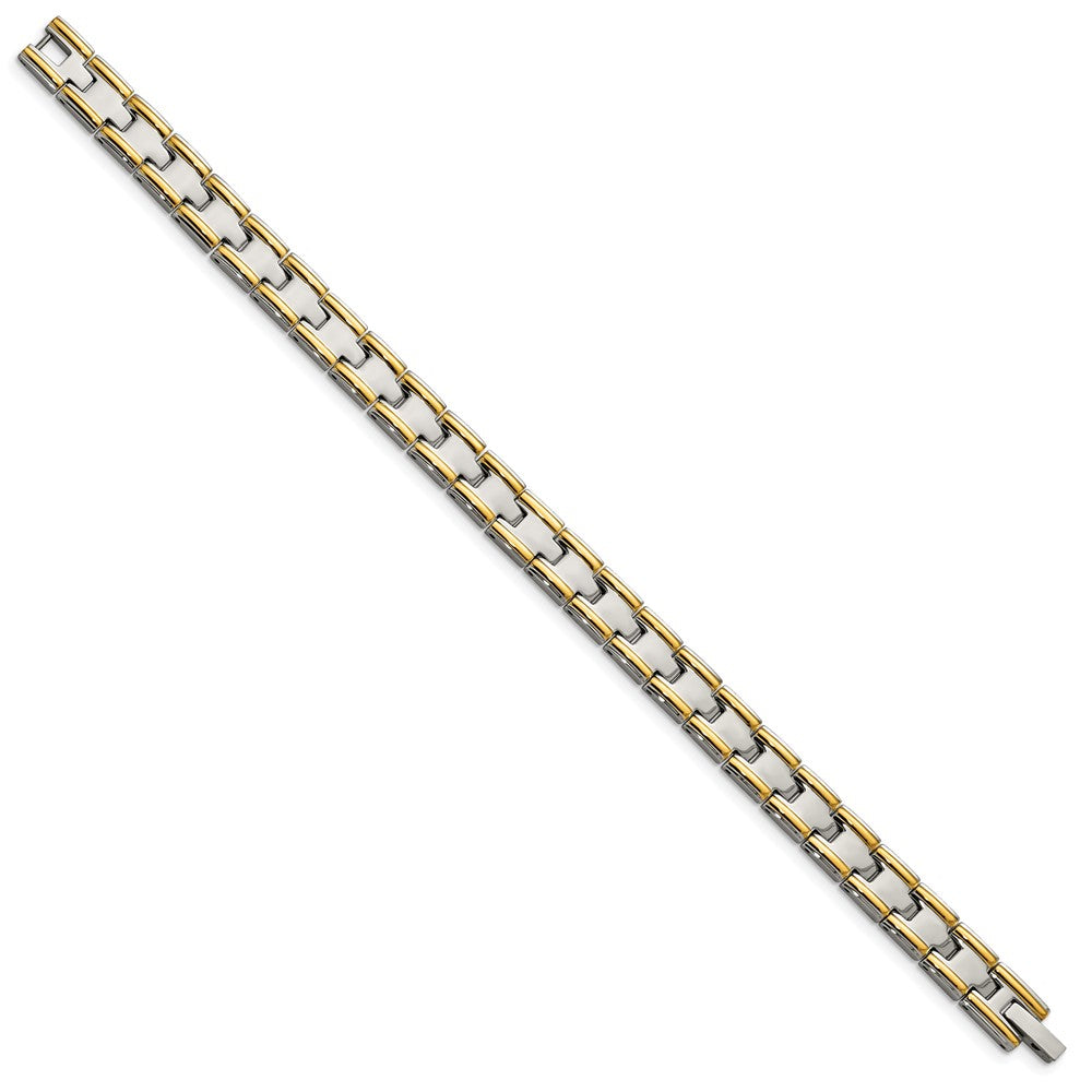 Chisel Stainless Steel Polished Yellow IP-plated 8.5 inch Link Bracelet SRB153-8.5
