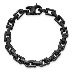 Chisel Stainless Steel Polished Black IP-plated 8.5 inch Fancy Link Bracelet SRB163-8.5