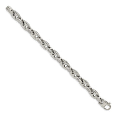 Chisel Stainless Steel Polished with CZ 9 inch Bracelet SRB1787-8