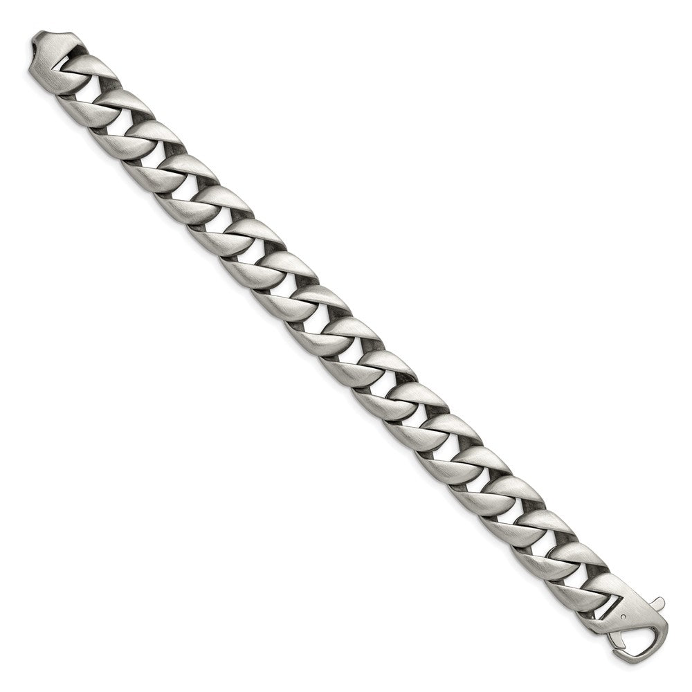 Chisel Stainless Steel Brushed 8.5 inch Curb Bracelet SRB1798-8.5