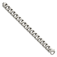 Chisel Stainless Steel Brushed 8.5 inch Curb Bracelet SRB1798-8.5