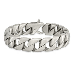 Chisel Stainless Steel Brushed 8.5 inch Curb Bracelet SRB1798-8.5