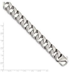 Chisel Stainless Steel Brushed 8.5 inch Curb Bracelet SRB1798-8.5