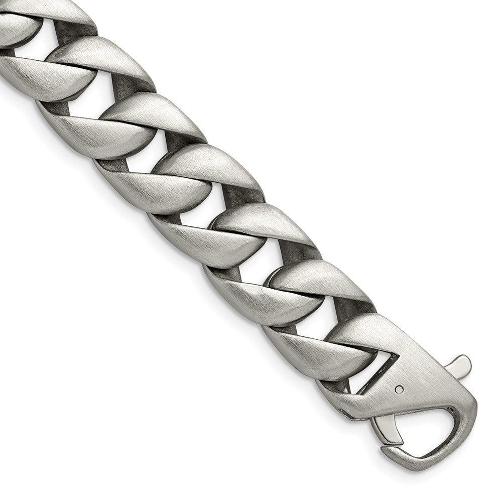 Chisel Stainless Steel Brushed 8.5 inch Curb Bracelet SRB1798-8.5
