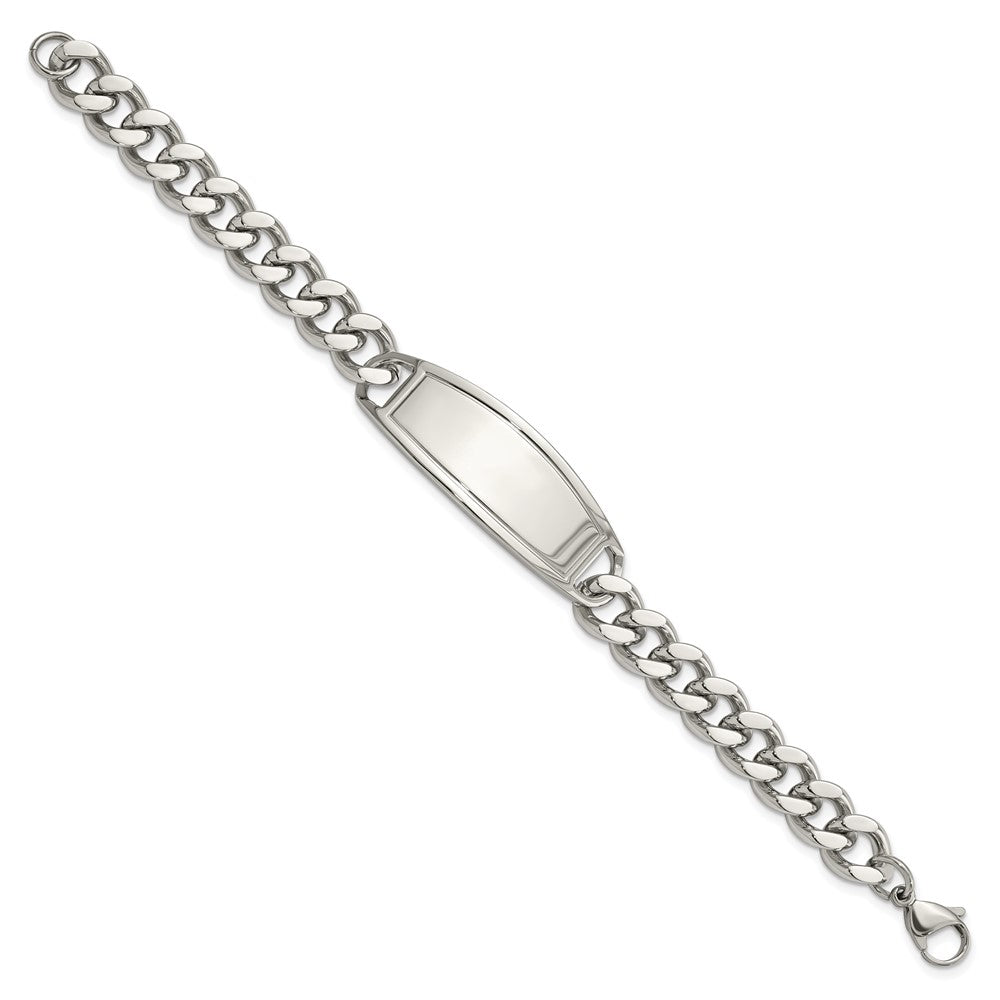 Chisel Stainless Steel Polished Curb Chain 8.5 inch ID Bracelet SRB1809-8.5
