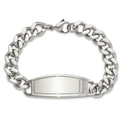 Chisel Stainless Steel Polished Curb Chain 8.5 inch ID Bracelet SRB1809-8.5