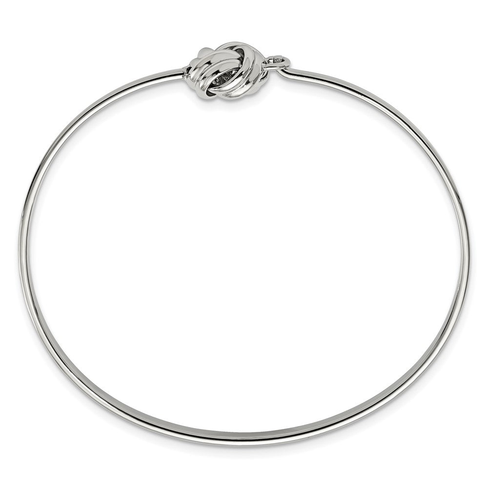 Chisel Stainless Steel Polished Love Knot Bangle SRB1849