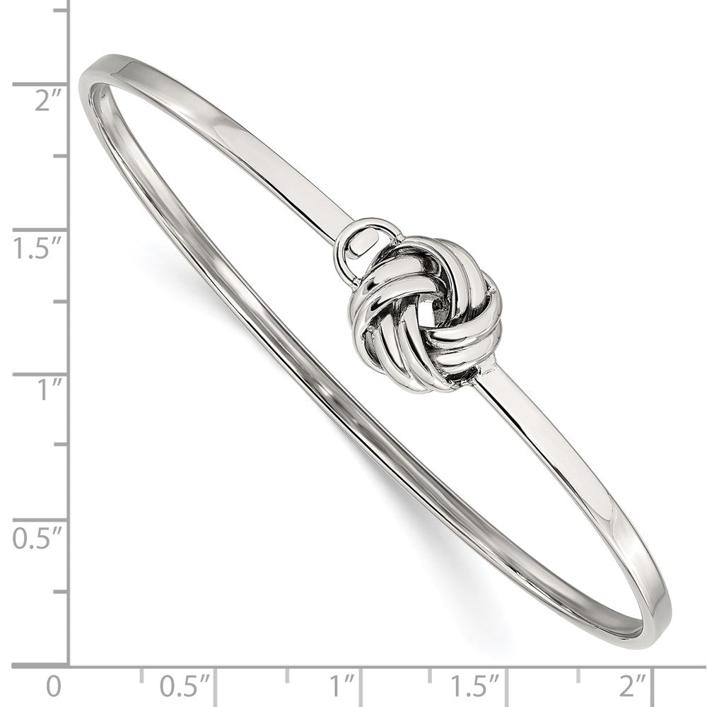 Chisel Stainless Steel Polished Love Knot Bangle SRB1849