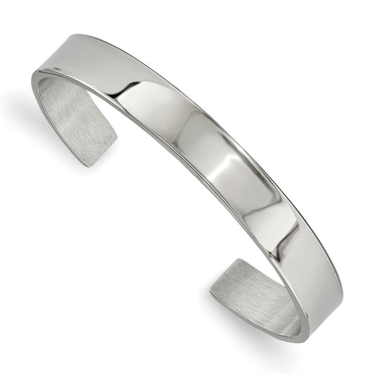 Chisel Stainless Steel Polished 9mm Cuff Bangle SRB1872