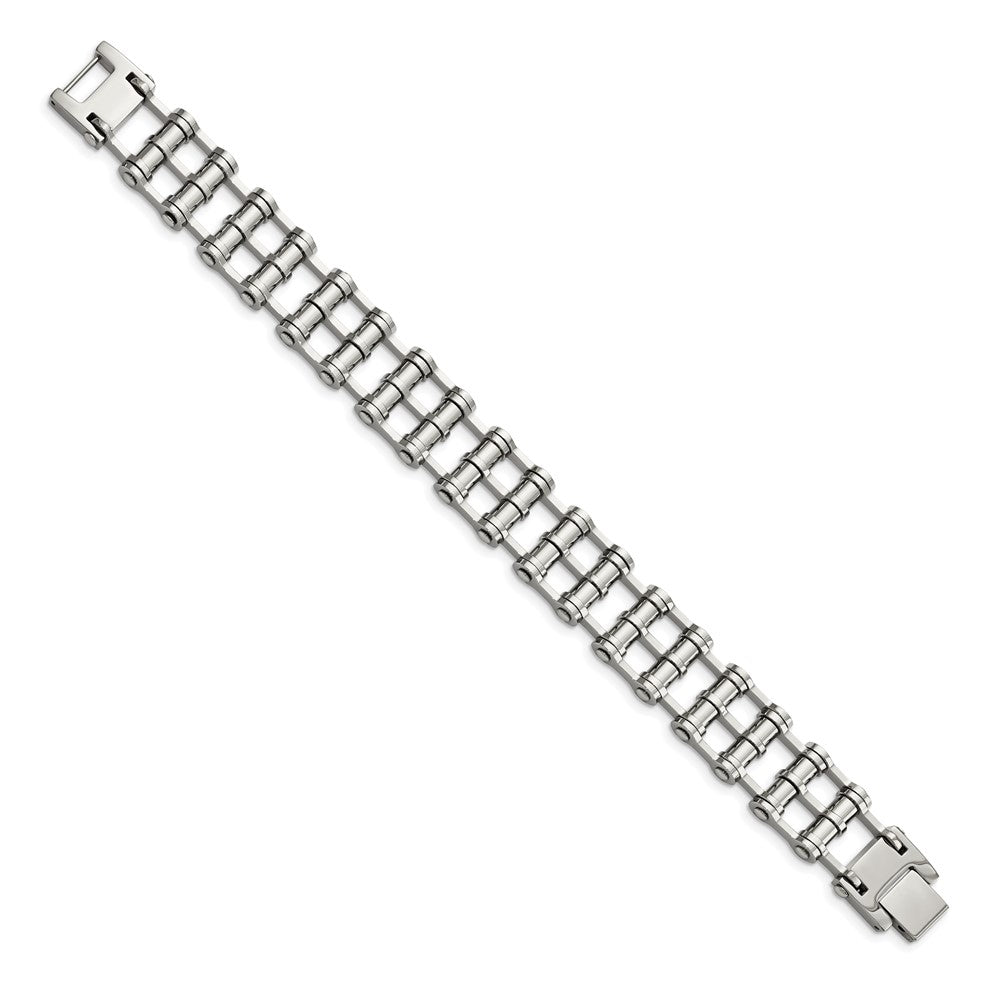 Chisel Stainless Steel Polished 8.5 inch Barrel Link Bracelet SRB188-8.5