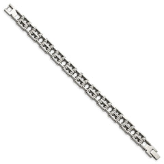 Chisel Stainless Steel Polished 9 inch Link Bracelet SRB193-8.5