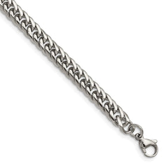 Chisel Stainless Steel Polished 9 inch Double Curb Chain Bracelet SRB1967-9