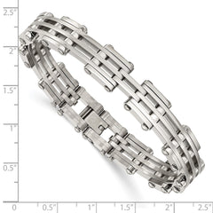 Chisel Stainless Steel Polished 7.75 inch Link Bracelet SRB215