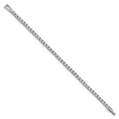 Chisel Stainless Steel Polished CZ 7.5 inch Tennis Bracelet SRB2202-7.5