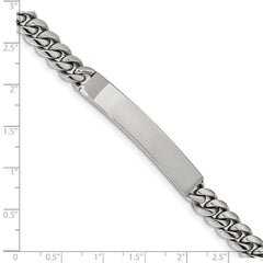 Chisel Stainless Steel Polished Curb Chain 8.25 inch ID Bracelet SRB2226-8.25