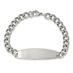 Chisel Stainless Steel Polished Curb Chain 8.25 inch ID Bracelet SRB223-8.75