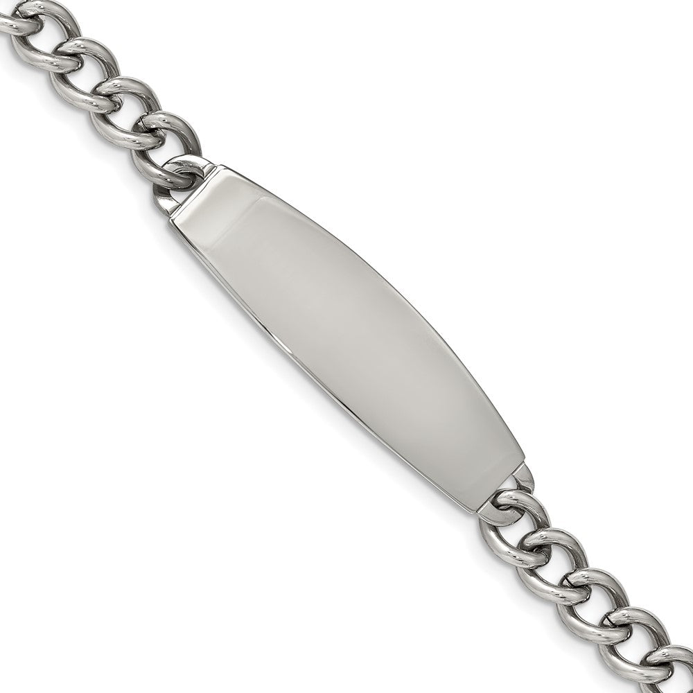 Chisel Stainless Steel Polished Curb Chain 8.25 inch ID Bracelet SRB223-8.75