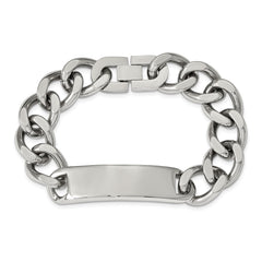 Chisel Stainless Steel Polished Curb Link 8.75 inch ID Bracelet SRB225-9
