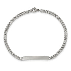 Chisel Stainless Steel Polished Flat Curb Chain 8.5 inch ID Bracelet SRB2267-8.5