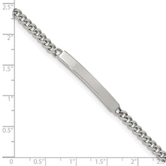 Chisel Stainless Steel Polished Flat Curb Chain 8.5 inch ID Bracelet SRB2267-8.5