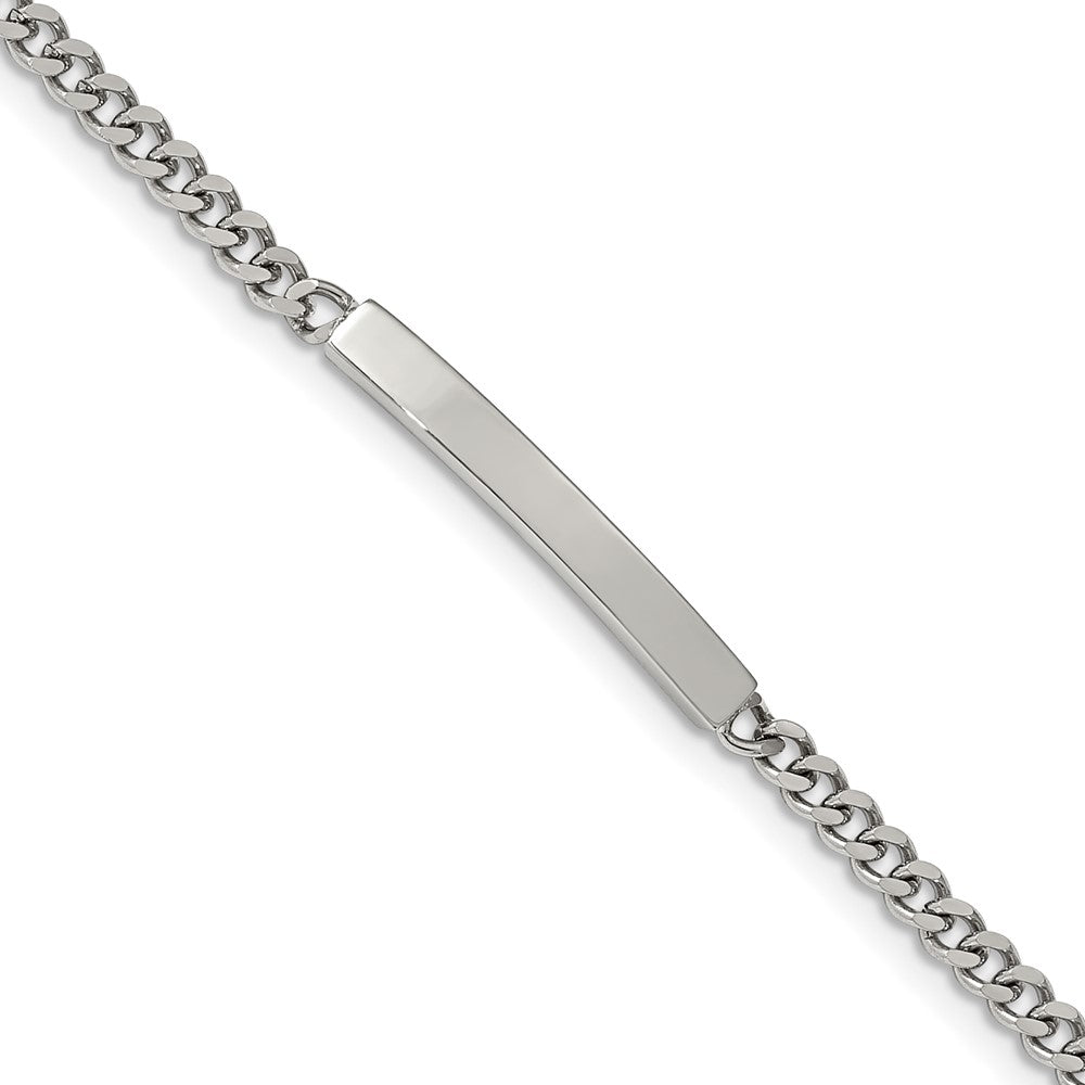 Chisel Stainless Steel Polished Flat Curb Chain 8.5 inch ID Bracelet SRB2267-8.5