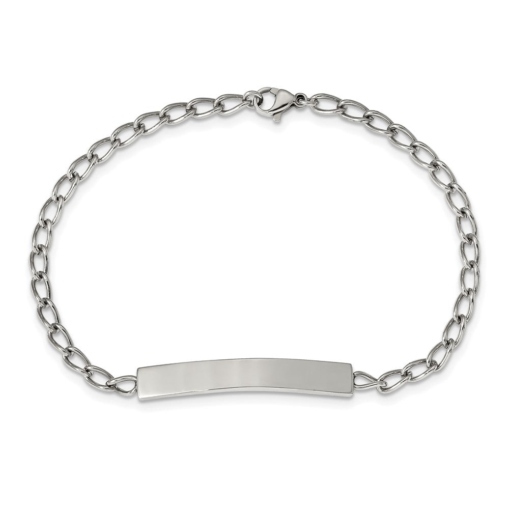 Chisel Stainless Steel Polished Curb Chain 8.5 inch ID Bracelet SRB2268-8.5