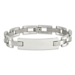 Chisel Stainless Steel Brushed and Polished 9.25 inch ID Bracelet SRB229-9.25