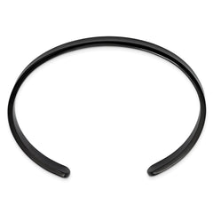 Chisel Stainless Steel Polished Black IP-plated 9mm Cuff Bangle SRB247