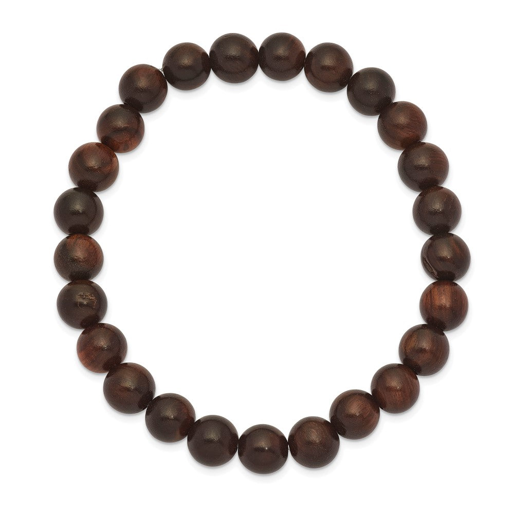 Chisel 8mm Red Sandalwood Beaded Stretch Bracelet SRB2516