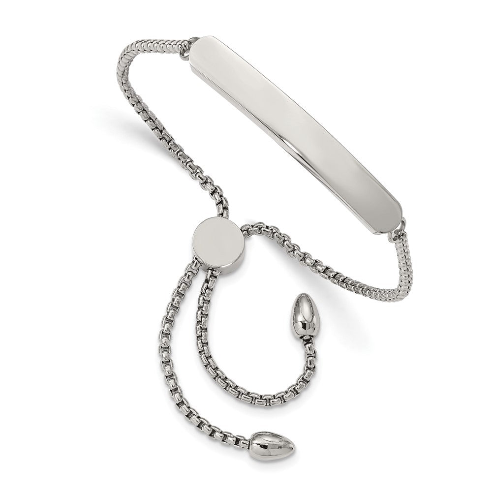 Chisel Stainless Steel Polished Adjustable ID Bracelet SRB2556