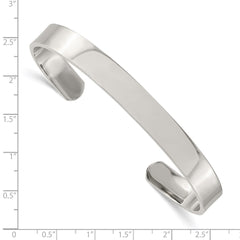 Chisel Stainless Steel Polished 9mm Cuff Bangle SRB260