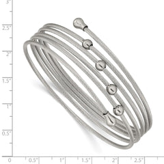 Chisel Stainless Steel Polished Flexible Coil Bangle SRB2602
