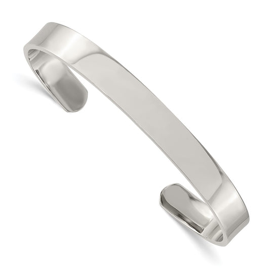 Chisel Stainless Steel Polished 9mm Cuff Bangle SRB260