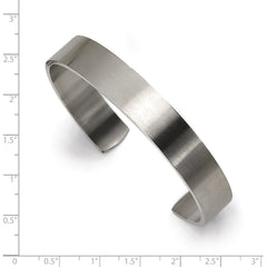 Chisel Stainless Steel Brushed 12mm Cuff Bangle SRB261
