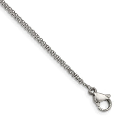 Chisel Stainless Steel Polished with CZ Infinity Symbol 6.25 inch Bracelet with 2 inch Extension SRB2616-6.25